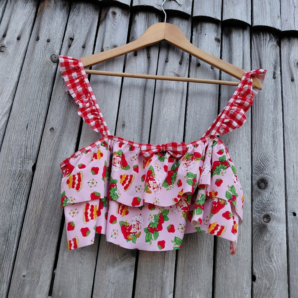 Strawberry Shortcake Ruffled Underwire Cropped Gi… - image 6